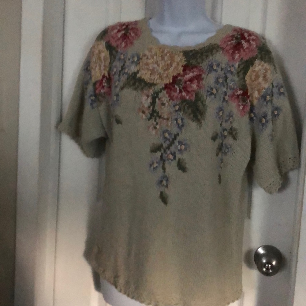 Vintage Women’s sweater short sleeve from 1975
